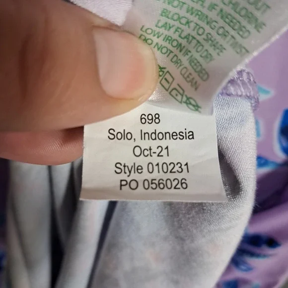 Lilly Pulitzer Slathouse Jungle Sophiletta UPF50+ Dress Purple Iris XL Elephant - Picture 10 of 11